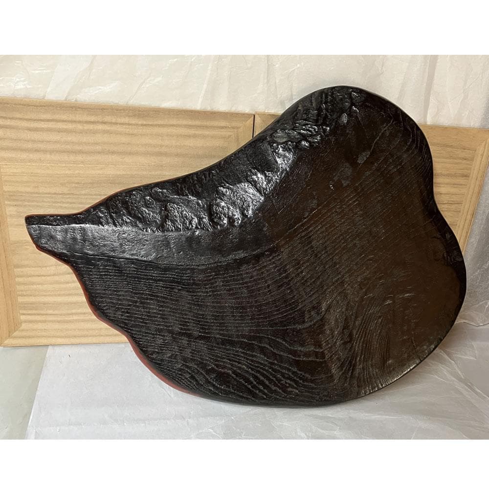 e3091 茄子形 煎茶盆 巾43.7cm 茄子 ナス 盆 煎茶道具 茶道具