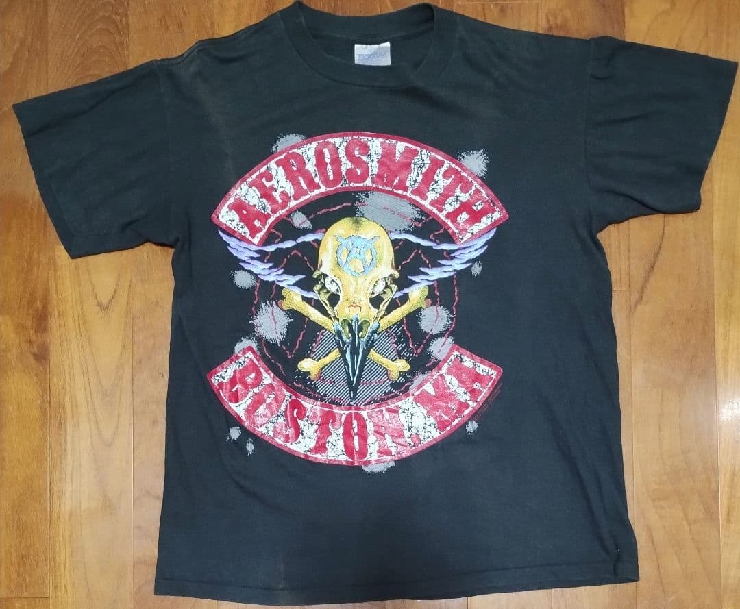 キムタク着用 エアロスミス パンプツアー'90 パスヘッド Tシャツ L