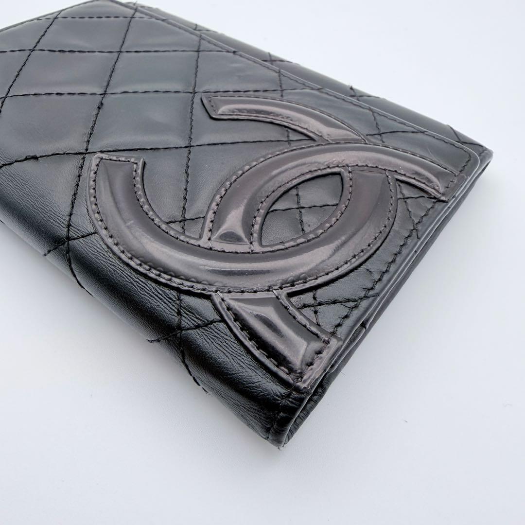 CHANEL シャネル 財布 カンボンライン 二つ折り 美品