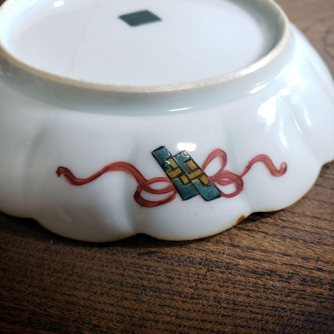 皿　九谷　鹿文様　色絵　古九谷　江戸　訳あり　ニュウ