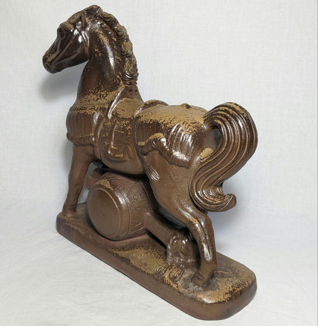 小野田瑞穂 備前焼 午置物 馬 細工物 オブジェ ウマ 縁起物 競馬 金運 財運