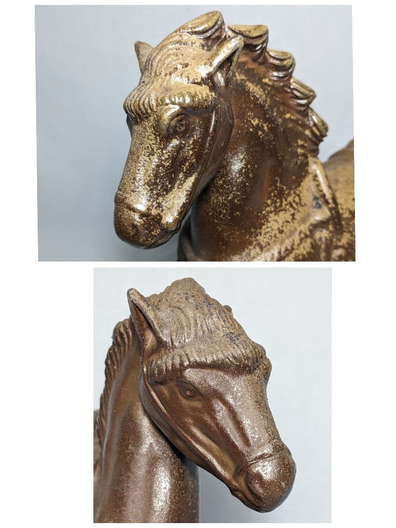 小野田瑞穂 備前焼 午置物 馬 細工物 オブジェ ウマ 縁起物 競馬 金運 財運