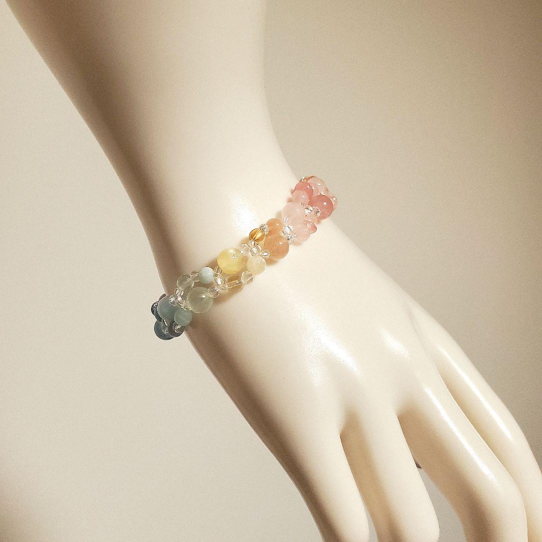 【綾☆】天然石ブレスレット＊No. 583＊