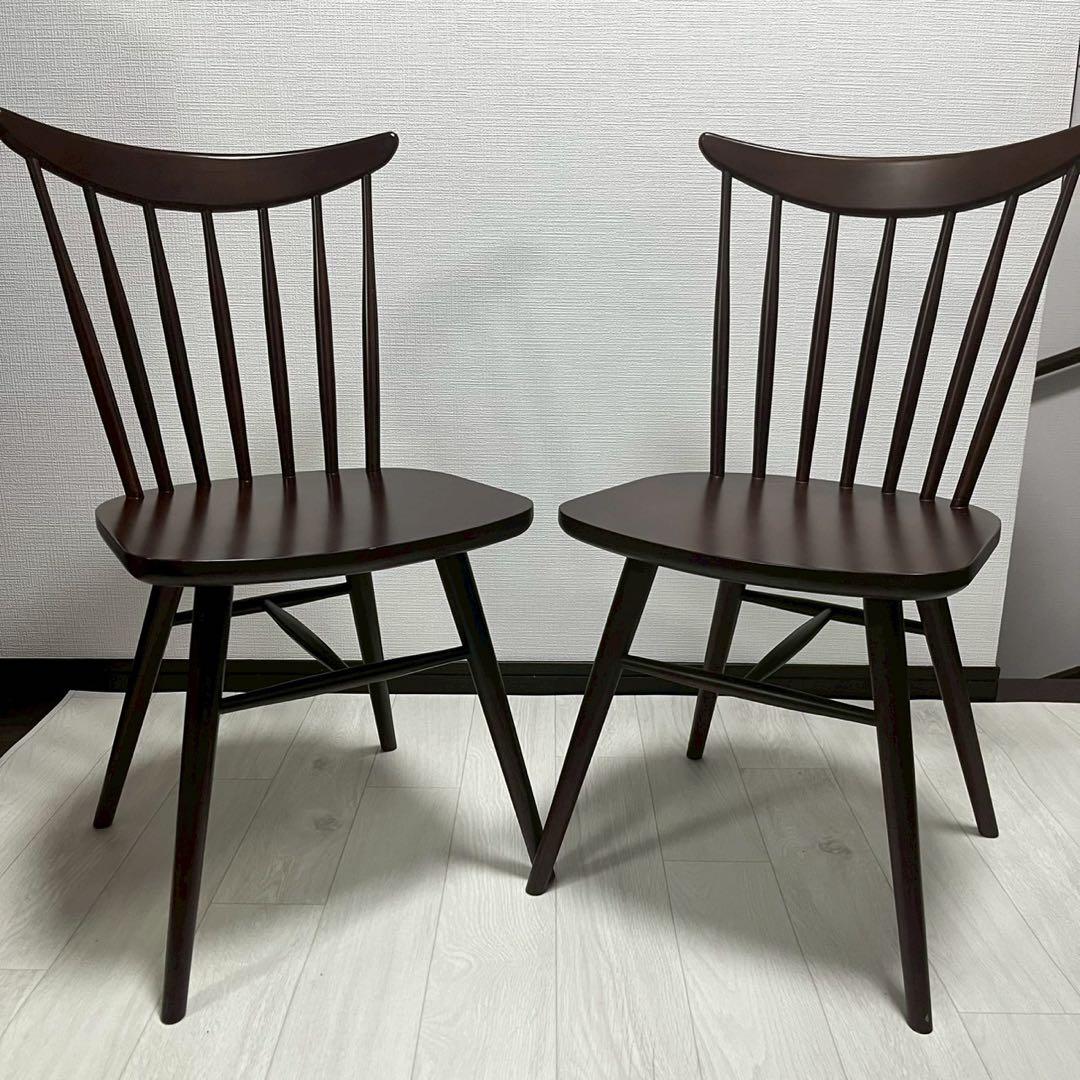 【CRES】SETTLE セトル ダイニングチェア 2脚セット ウィンザーチェア