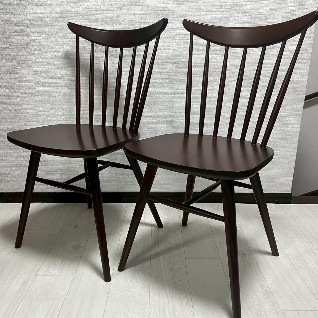 【CRES】SETTLE セトル ダイニングチェア 2脚セット ウィンザーチェア