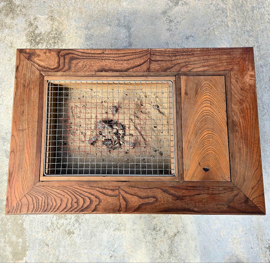 【木製座卓】囲炉裏つき◎アンティーク家具