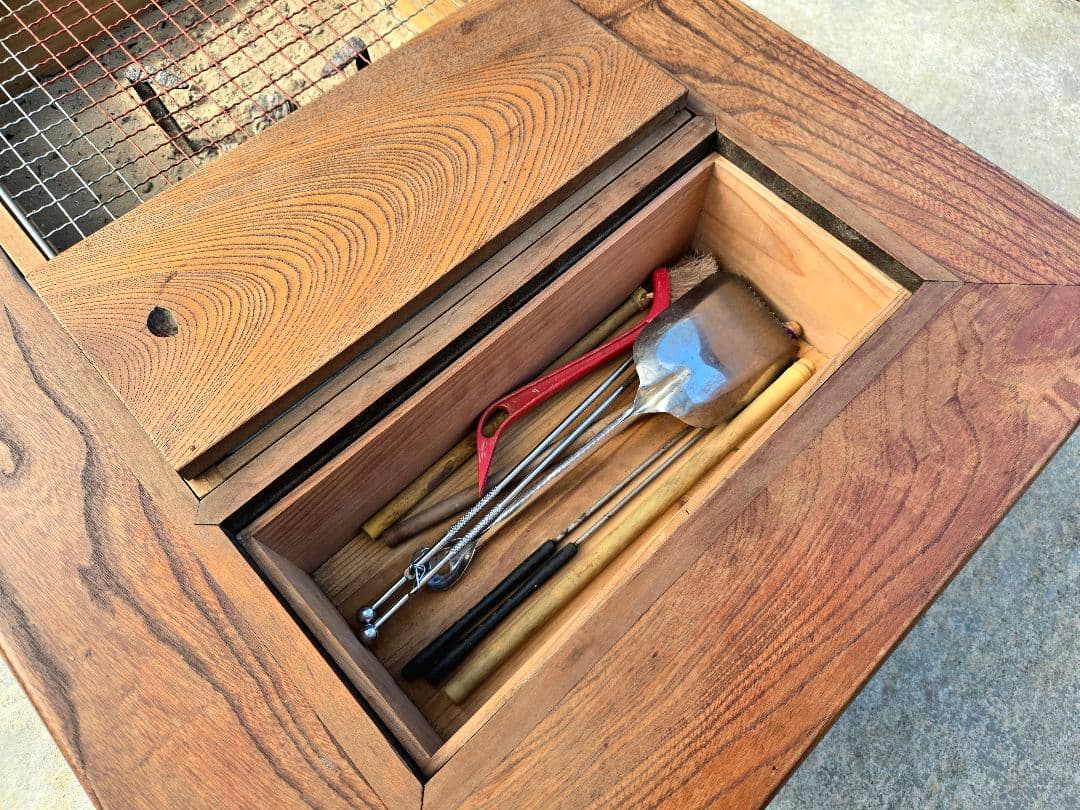 【木製座卓】囲炉裏つき◎アンティーク家具