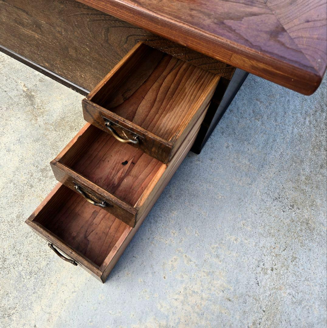 【木製座卓】囲炉裏つき◎アンティーク家具