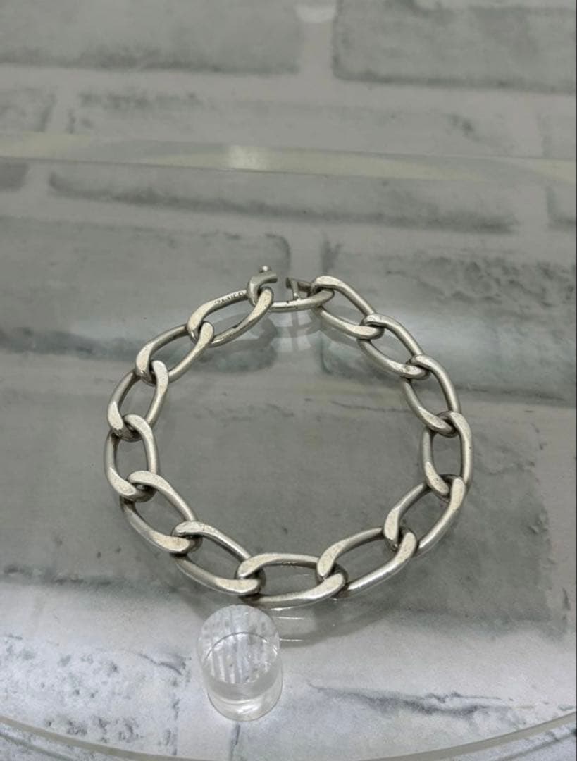 ヴィンテージ　メキシカンジュエリー　フィガロチェーン　ブレスレット　33g