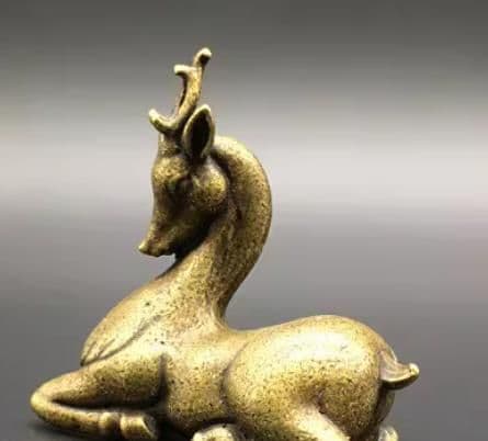鹿 臥鹿 梅花鹿 銅器 装飾品 工芸品 美術品 置