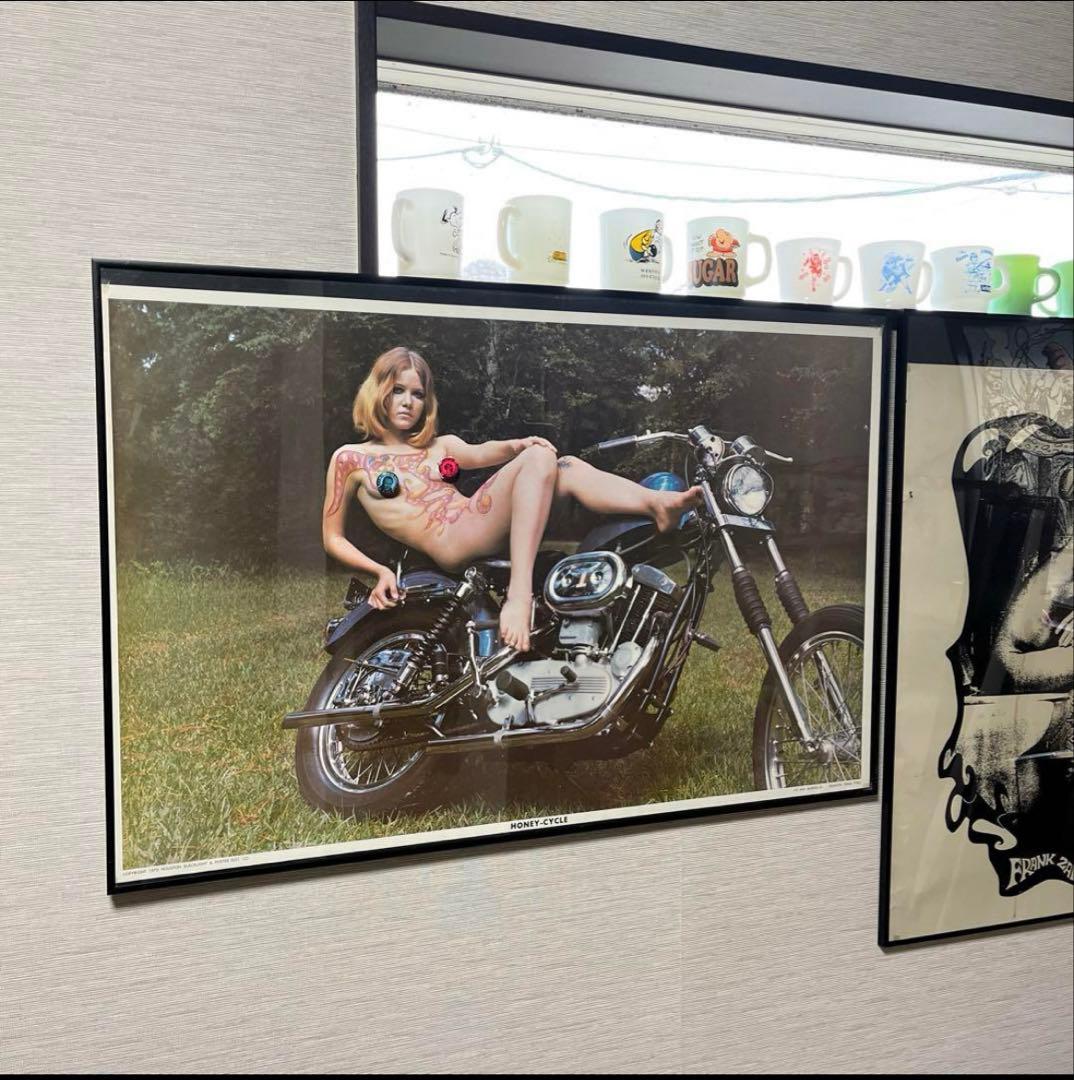 激レア デッドストック 70s ビンテージ ポスター ハーレーダビッドソン 希少
