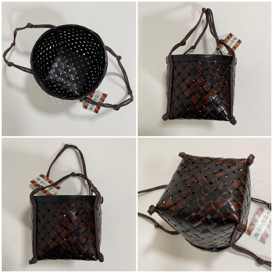 【浴衣4点セット】浴衣　半幅帯　かごバッグ　下駄　あじさい　紫陽花　焦茶　夏日記