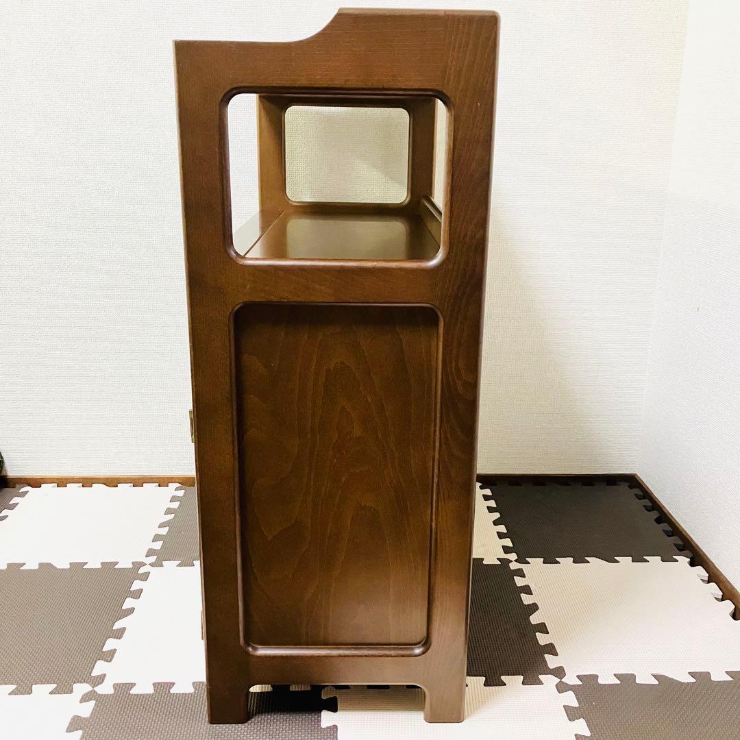 Karimoku カリモク家具 木製 電話台 キャビネット 飾り棚 美品 レア