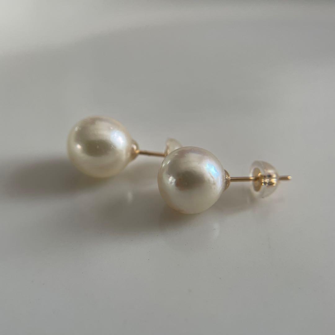 宇和島産 あこや本真珠 パール ピアス K18製（真珠 ピアス）