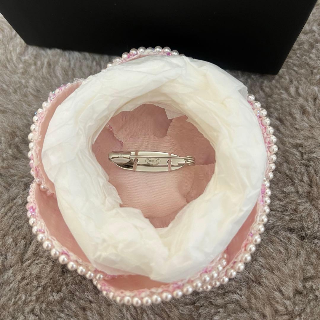 Aria_Vintage 　CHANEL コサージュ　ツイードピンク