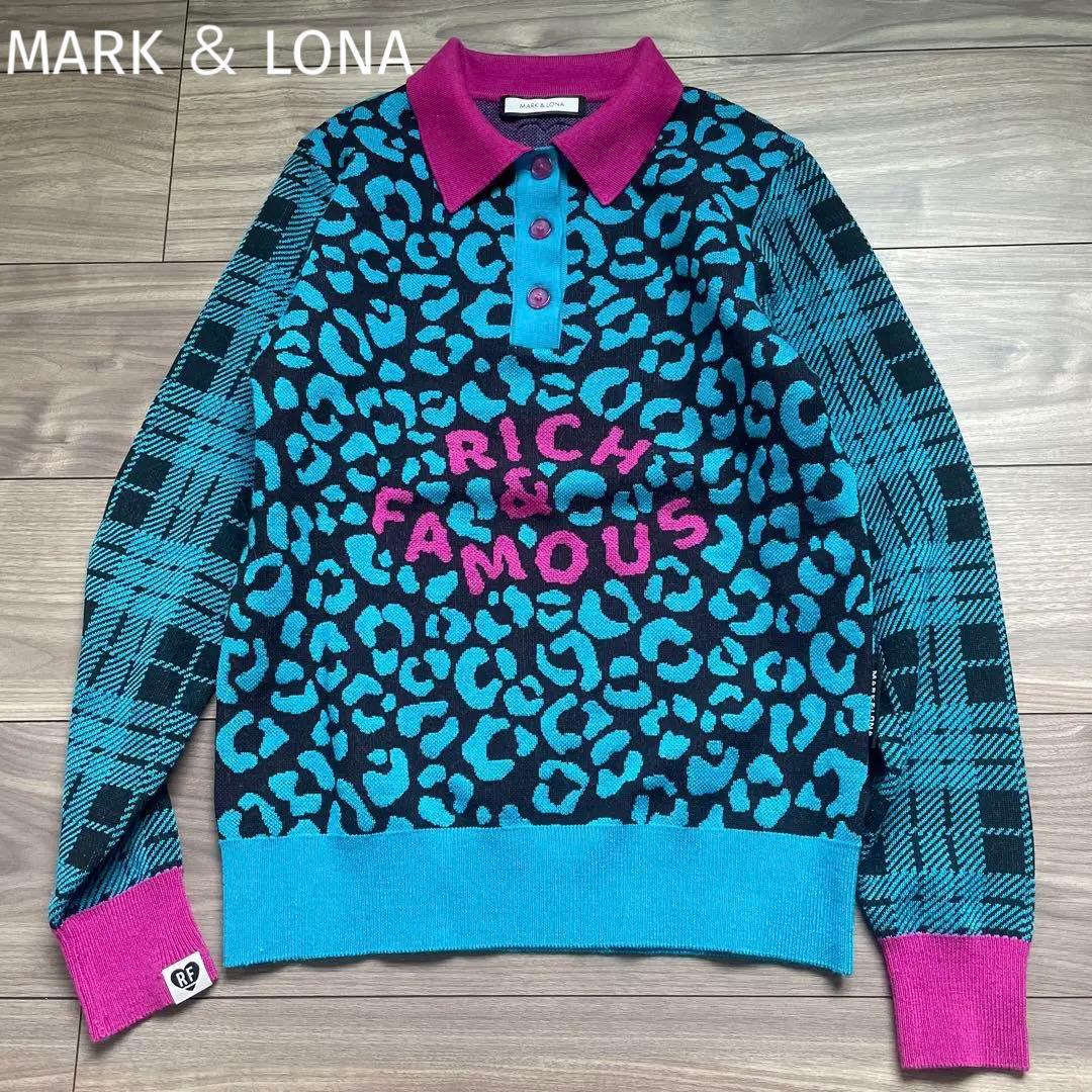美品　MARK & LONA RF Leopard ポロセーター