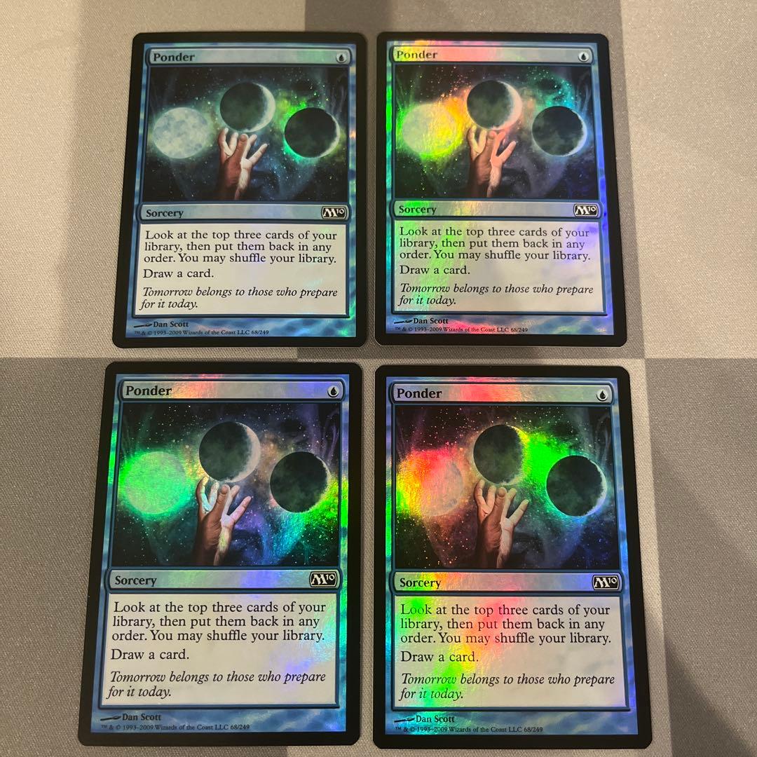MTG 思案 ponder M10 foil 4枚セット