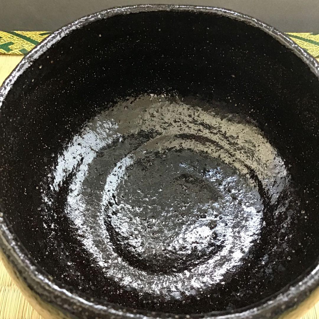 茶道具　黒茶盌　幕釉黒楽　小川裕起夫(長楽の息子)作　共箱　S5CW