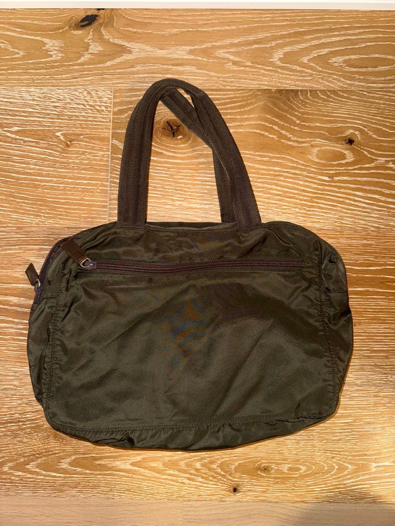 Shelters 　PRADA オリーブグリーン ハンドバッグ