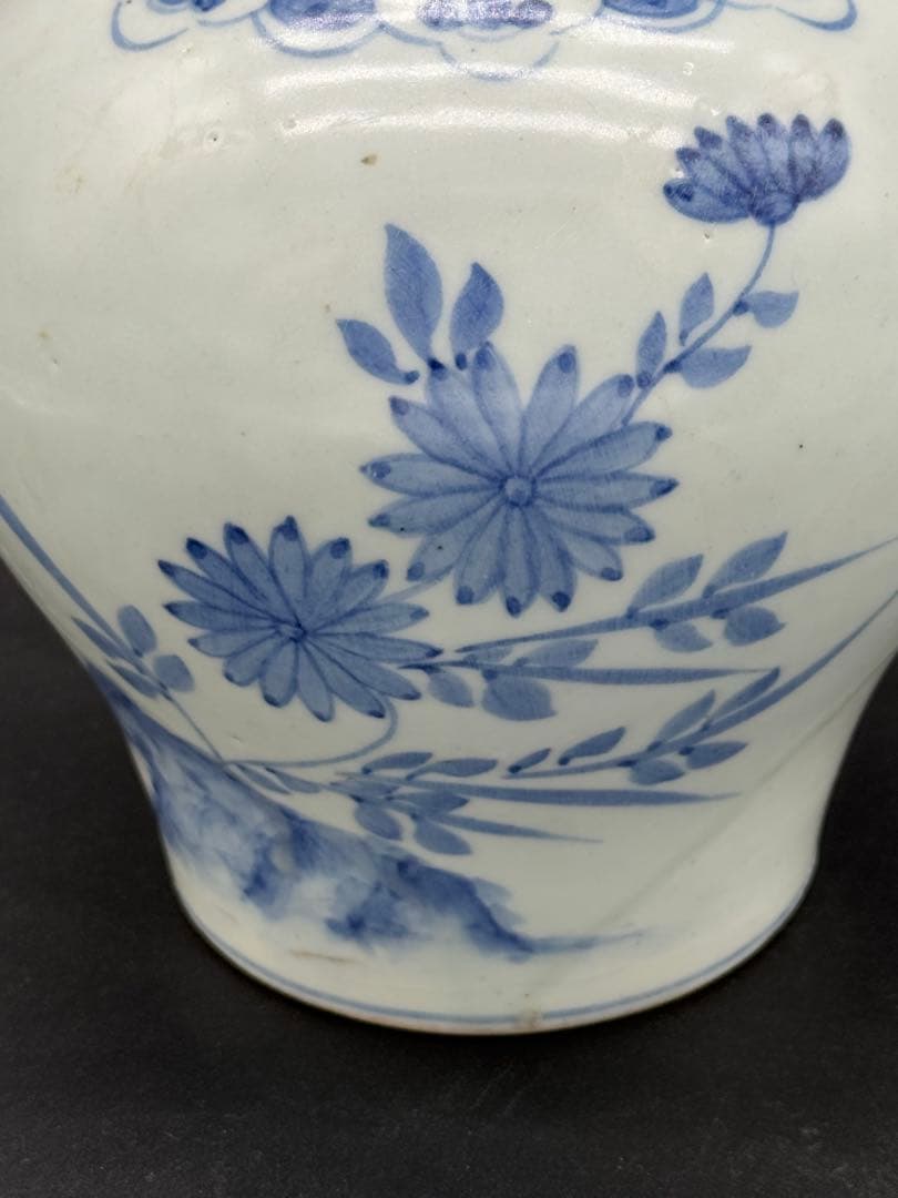 李朝？分院？染付　壺　花瓶　花入　時代物　工芸