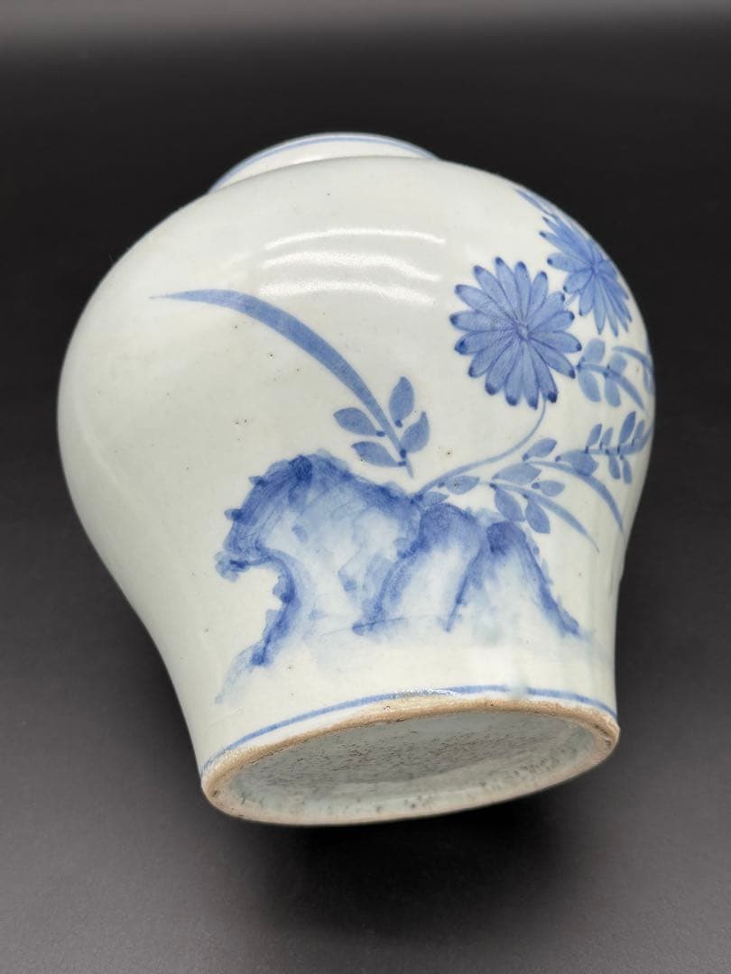 李朝？分院？染付　壺　花瓶　花入　時代物　工芸