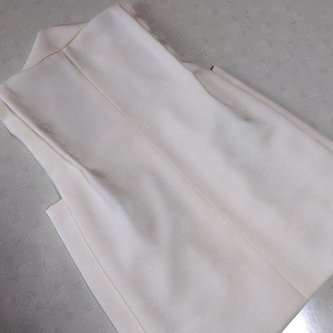 七五三３歳正絹縮緬扇柄の被布（中綿無し）ミルキーホワイト