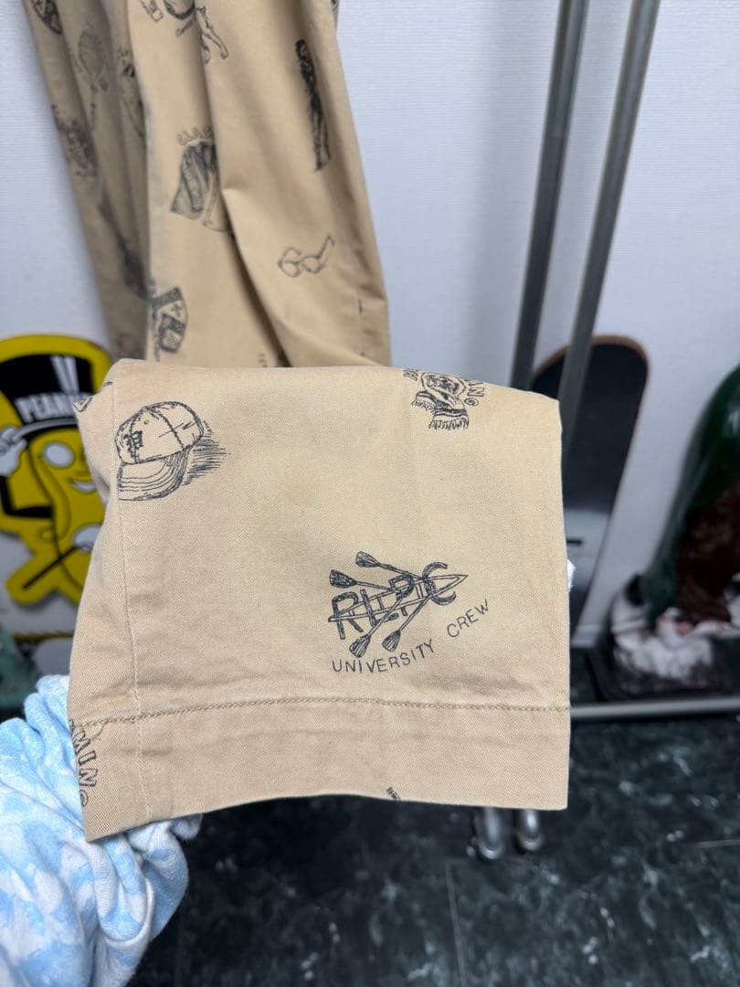 POLO RALPH LAUREN チノパンツ 総柄　手描き　トラウザーズ　32