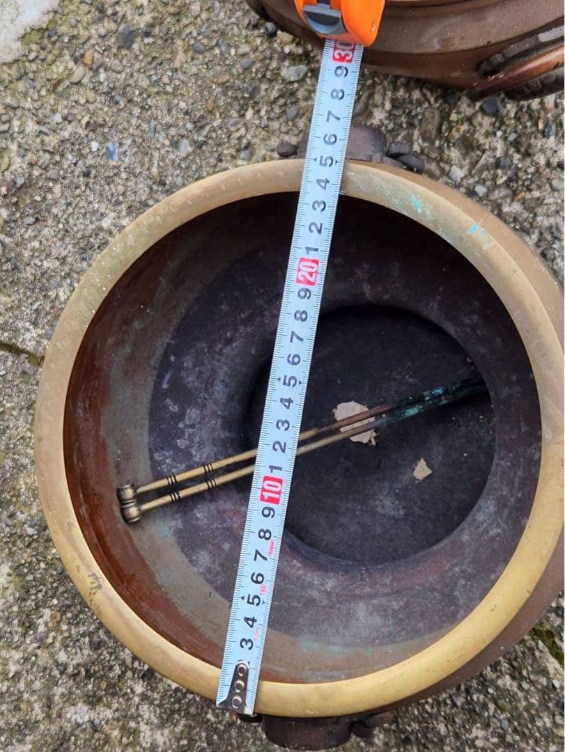 昭和レトロ 銅製火鉢 2つ アンティーク ヴィンテージ 古道具 古民家 双耳