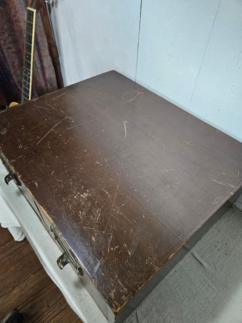 USアンティーク 木製のカードキャビネット CDホルダー Globe社製 卓上