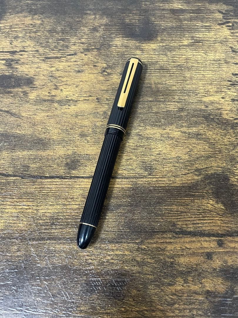試筆のみ　初代　ジャスタス　14金　ゴールド　万年筆　パイロット　嵌合式　中字