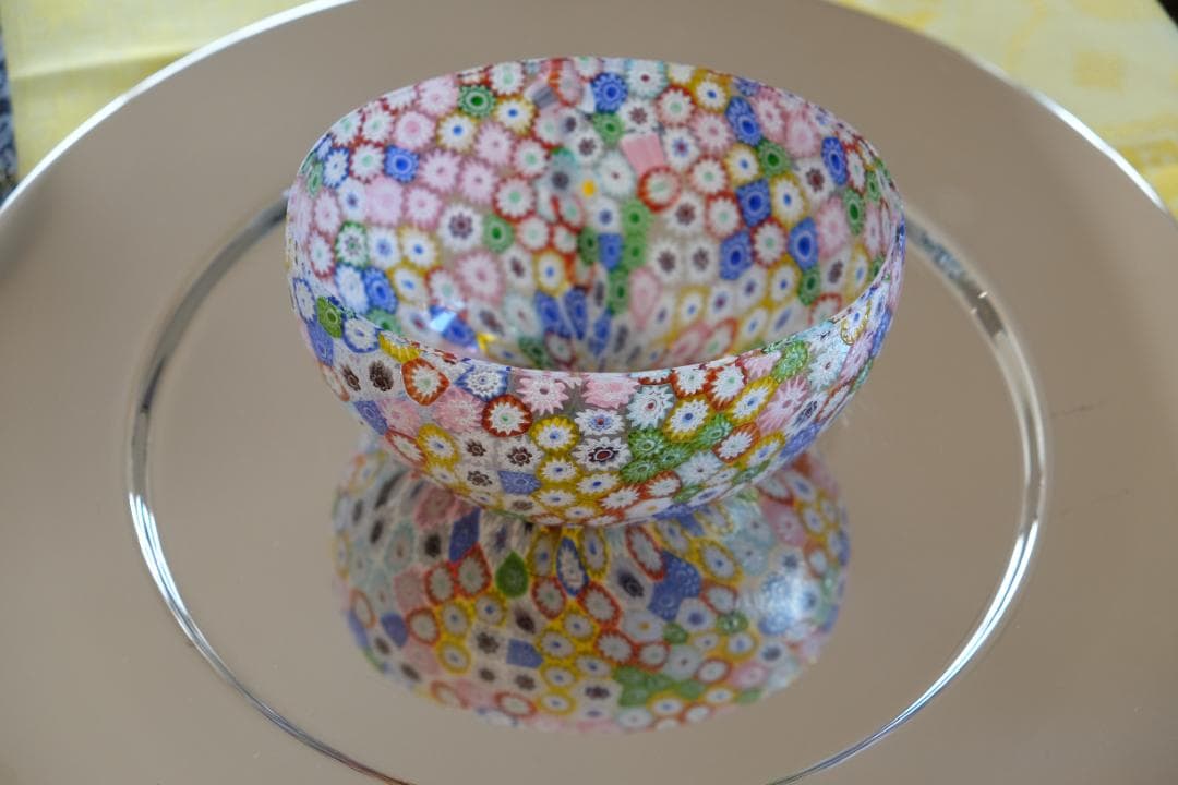 ベネチアンガラス ミルフィオリ 茶碗 舩木倭帆/黒木国昭/藤田喬平/江波冨士子