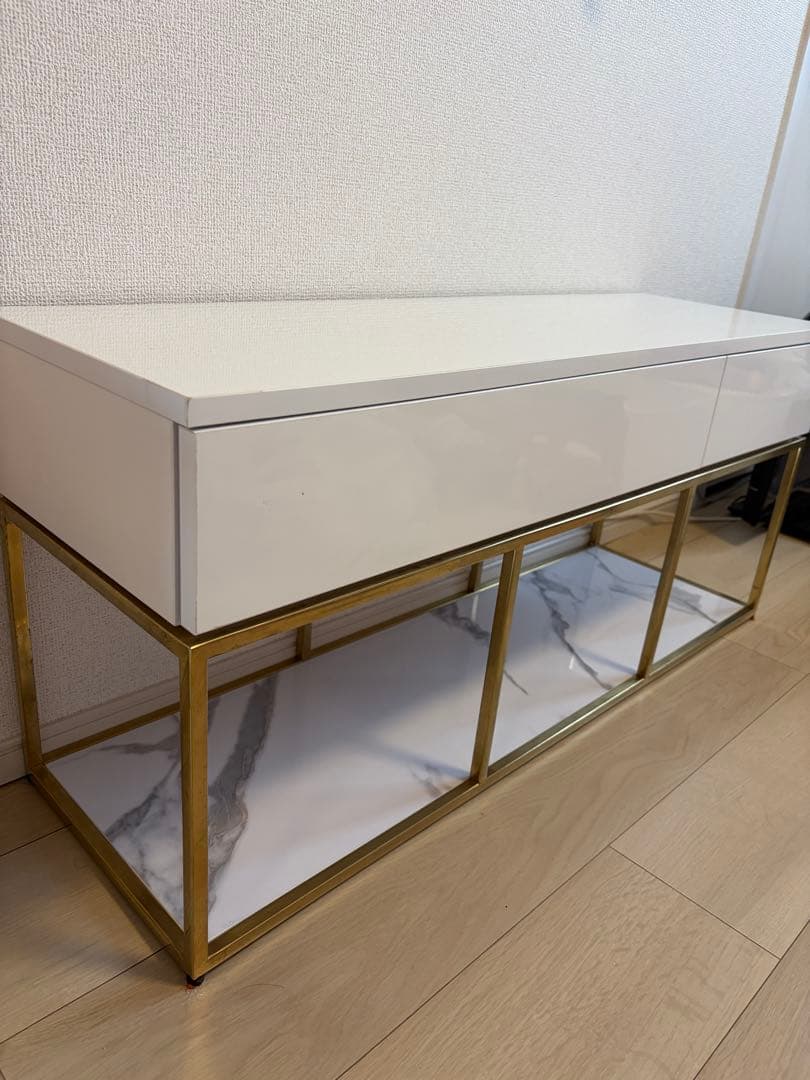 桜*様 Francfrancフランフラン レーヌ テレビボード　大理石調 ゴール