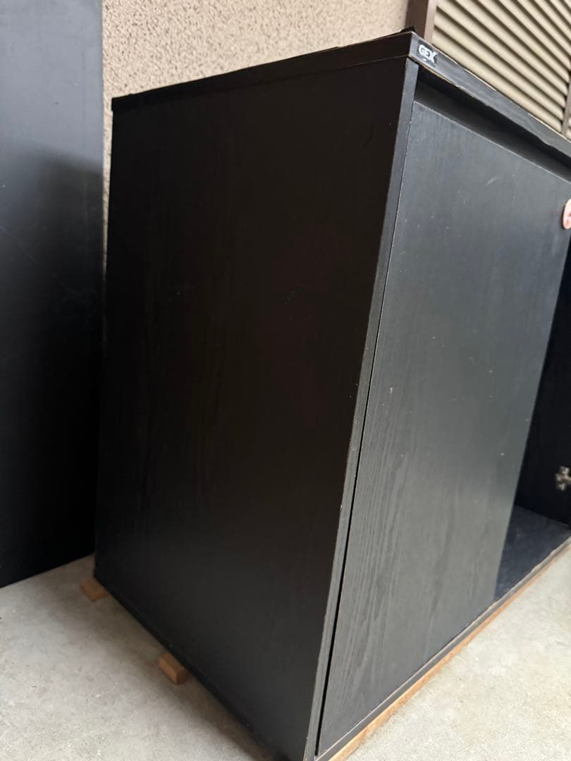 GEX ガラス水槽 900サイズ＋アクアラックウッド900BK