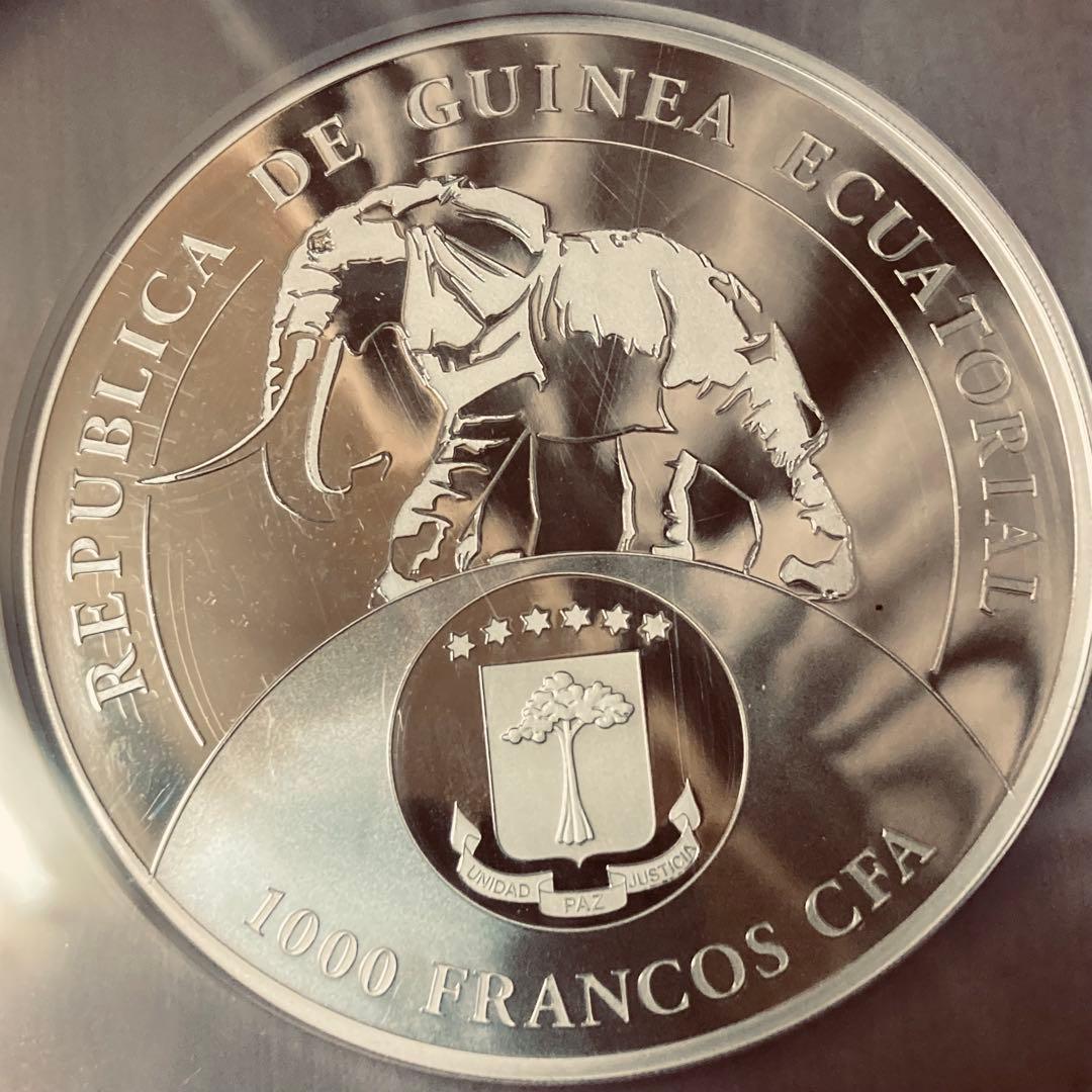 【最高鑑定70】トランプ大統領　大型1オンス　プルーフ銀貨　ギニア　2017年