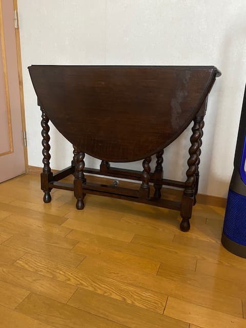 イギリス　アンティーク 木製 ドロップリーフテーブル　バタフライテーブル