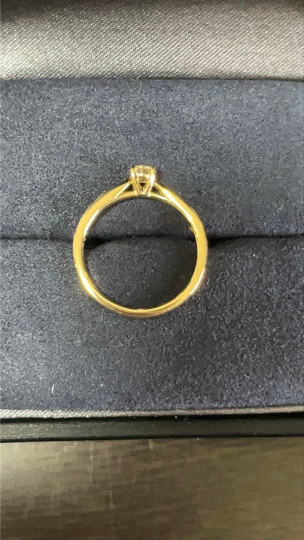 ラザールダイヤモンド 婚約指輪 K18YG 0.22ct Hカラー VS2