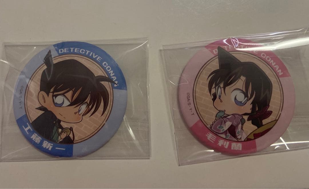 名探偵コナン 工藤新一 毛利蘭 ハイカラ 缶バッジ