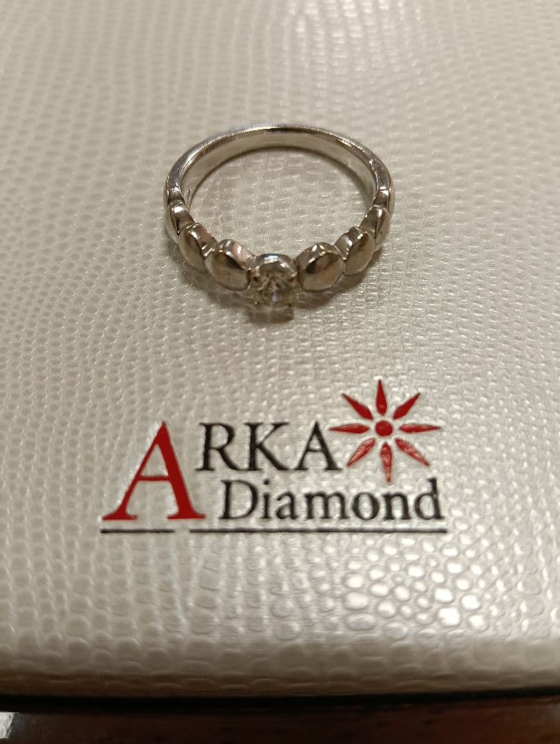 K18WGダイヤモンドリング 7.3g 　18号