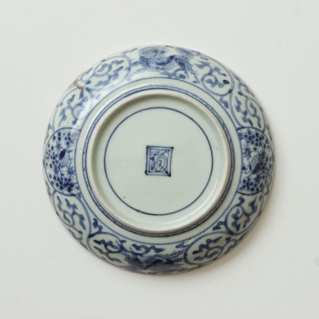 伊万里　古伊万里　江戸　中期　麒麟　梅　鶯　うぐいす　蛸唐草　4寸皿