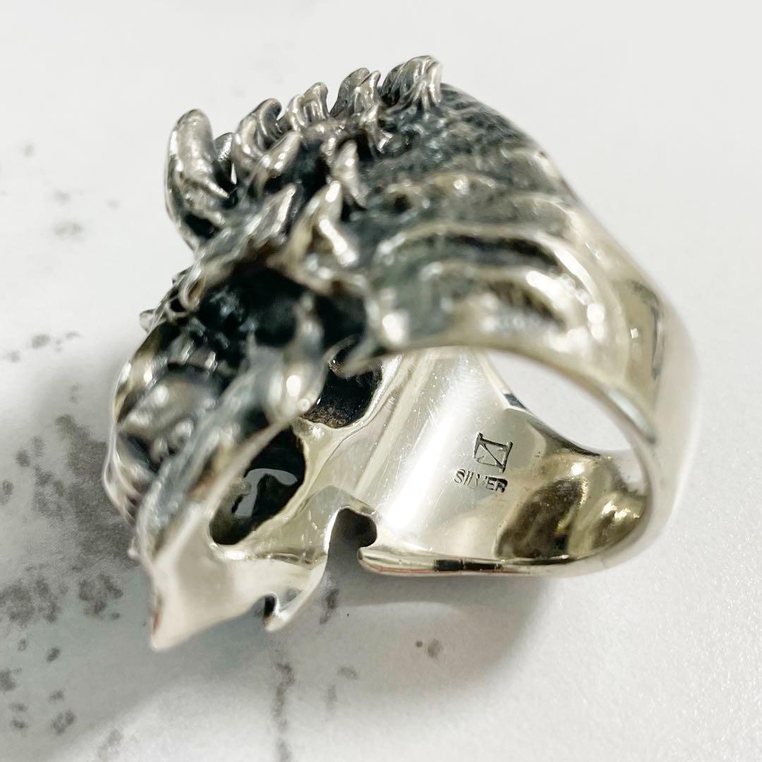 希少　ストレンジフリークデザインス　スカル　リング　シルバー　ホーン　角