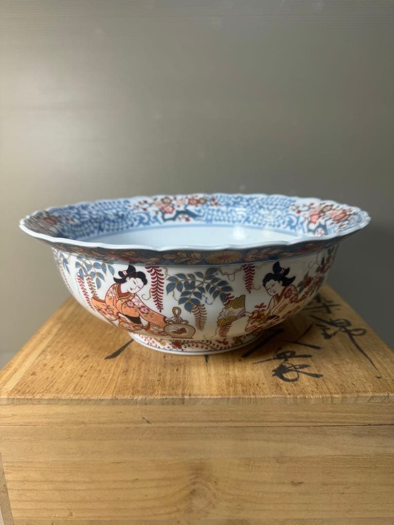 2487 福右衛門作　古伊万里　献上手染錦　深鉢