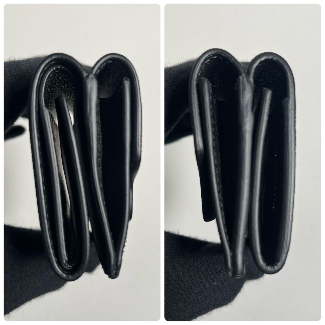 【極美品・付属品完備✨】マルニ ミニウォレット 三つ折り レザー トランク 黒