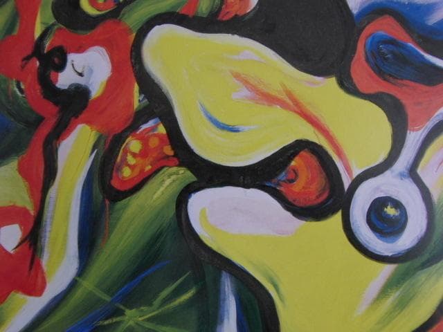 岡本太郎、〈裂けた顔〉、希少な額装用画集より、状態良好、新品額装付、巨匠