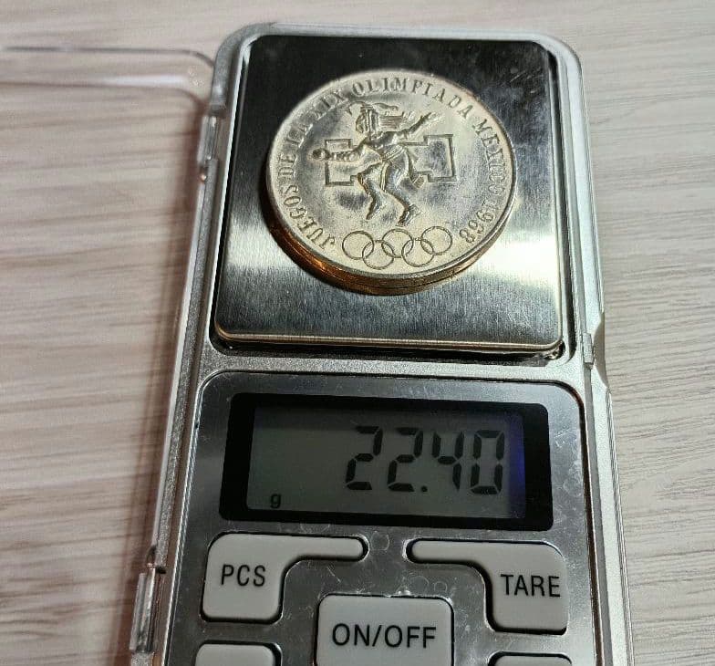 1968年 メキシコオリンピック記念 25ペソ銀貨