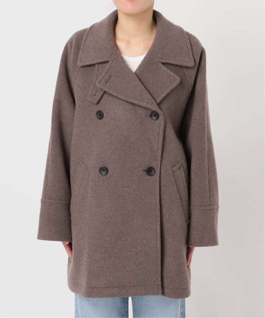 IENA ダブルブレストハーフコート36