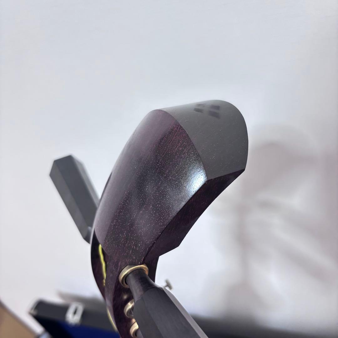 ■ 津軽三味線 子持 綾杉彫 紅木 二枚溝