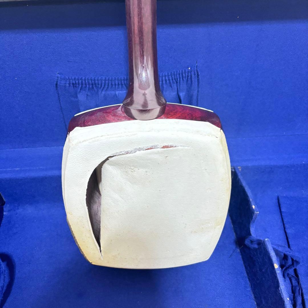 ■ 津軽三味線 子持 綾杉彫 紅木 二枚溝