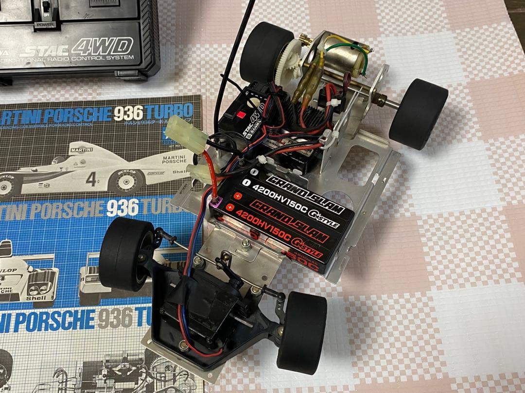 タミヤ　RC ポルシェ 936 ターボ 、プロポ、メカ、説明書付き、