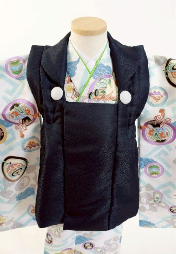 新品七五三○被布○男の子○753○着物○草履○男児被布セット○足袋6点◯超目玉