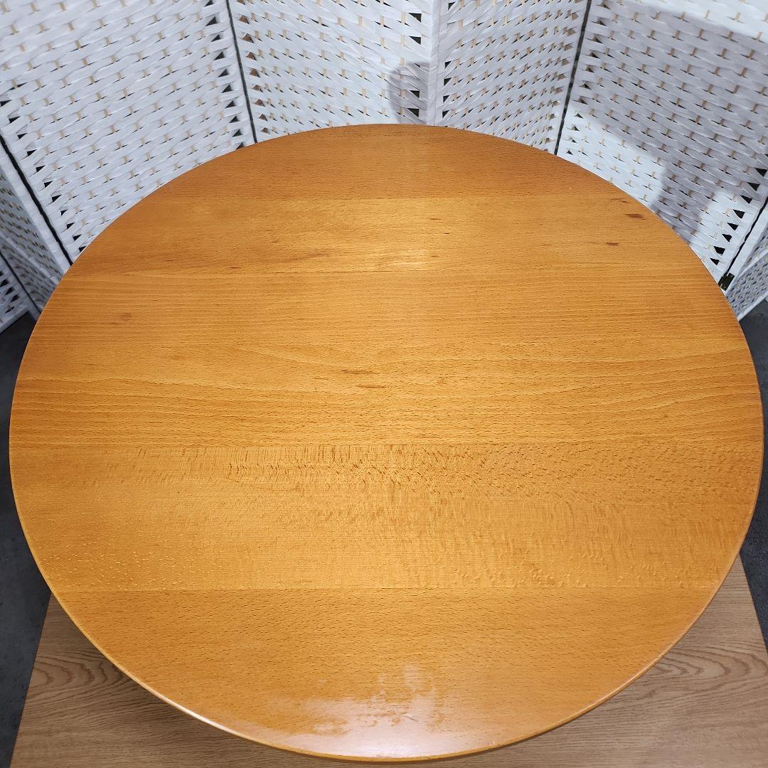 飛騨産業 キツツキ ラウンドテーブル アンティーク 美品